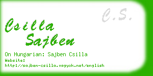 csilla sajben business card